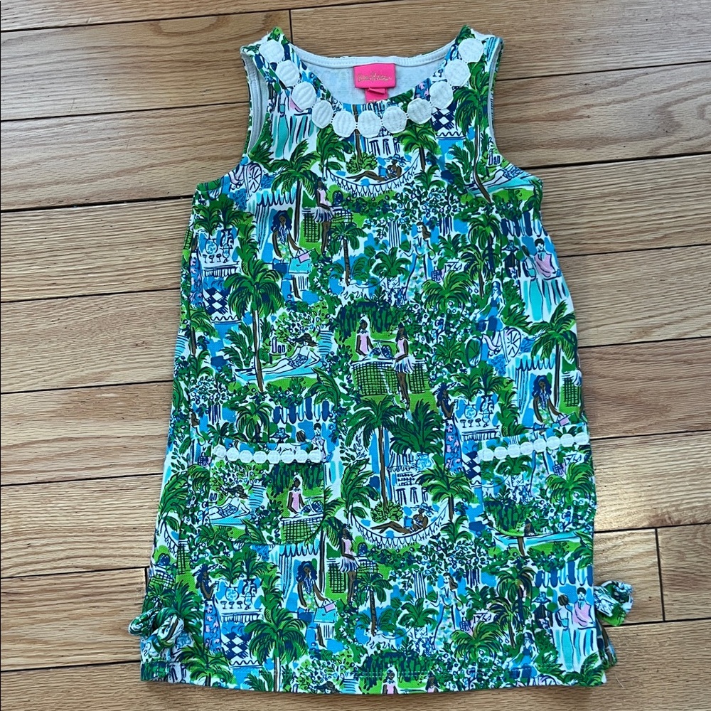Lilly Pulitzer Green and Blue Kids Dress